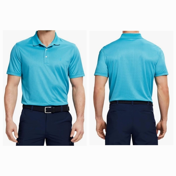 Izod Other - IZOD Blue Vervain Pro Tech Grid Golf Short Sleeve Polo Sz XL NEW